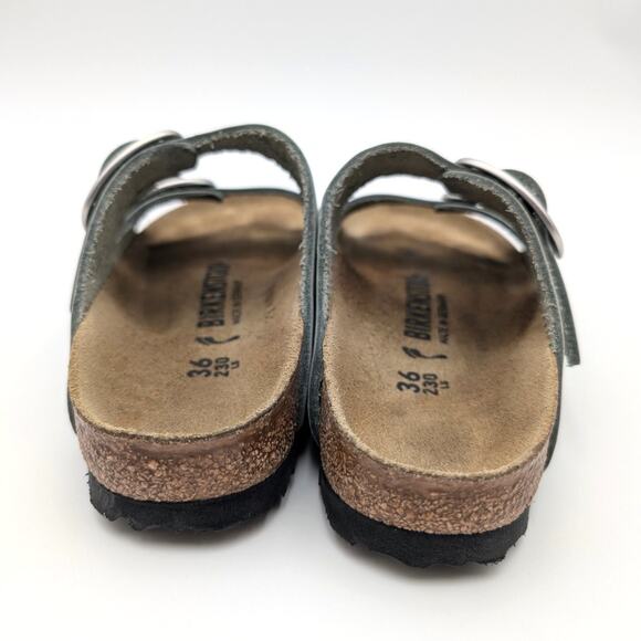 Birkenstock Arizona Big Buckle Nubuck Women's Sandals Sandcastle Size US5 EU36 - Picture 4 of 12